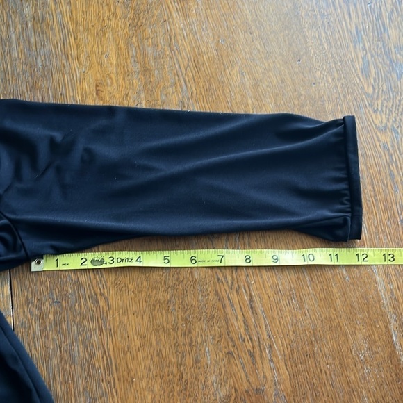 Liz Claiborne Tie Blouse Loose Fit Open V Neck Black Size XL - Picture 10 of 13